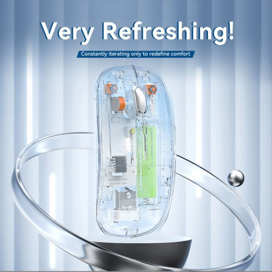 RGB Wireless Transparent slim Mouse