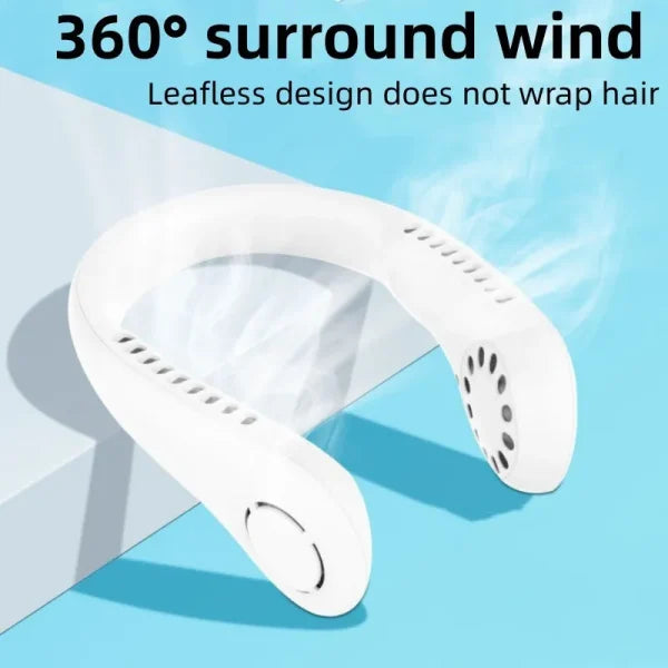 Vaneless hanging portable neck fan