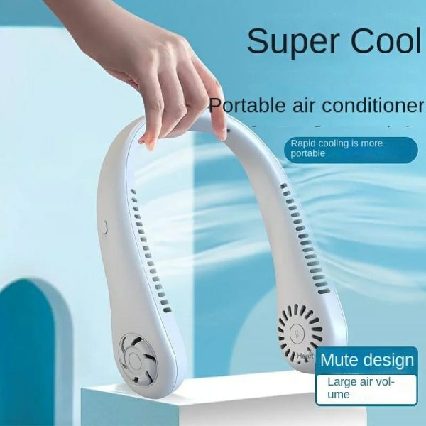 Vaneless hanging portable neck fan