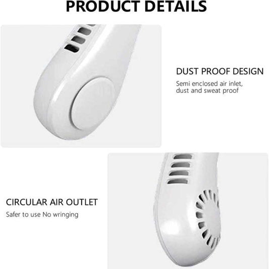 Vaneless hanging portable neck fan