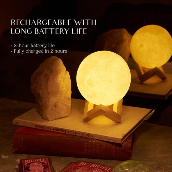 6 I 1 High Quality Led Moon Light Lamp With Stand – Mind Glowing 3d Lamp – Bedroom Led Bed Lamp Desk Lamp