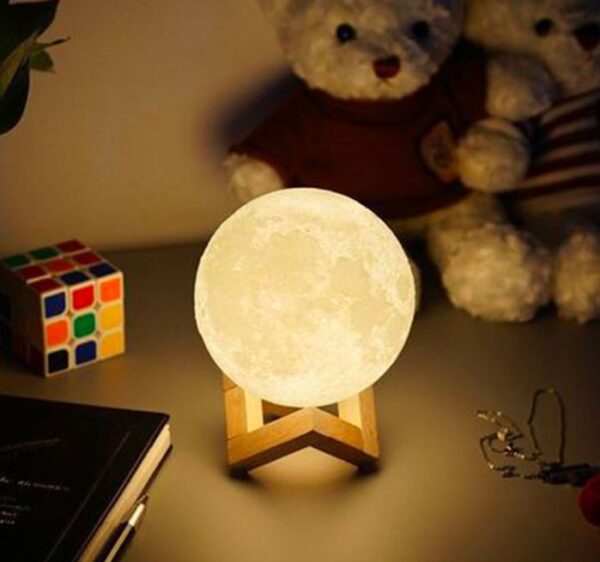 6 I 1 High Quality Led Moon Light Lamp With Stand – Mind Glowing 3d Lamp – Bedroom Led Bed Lamp Desk Lamp