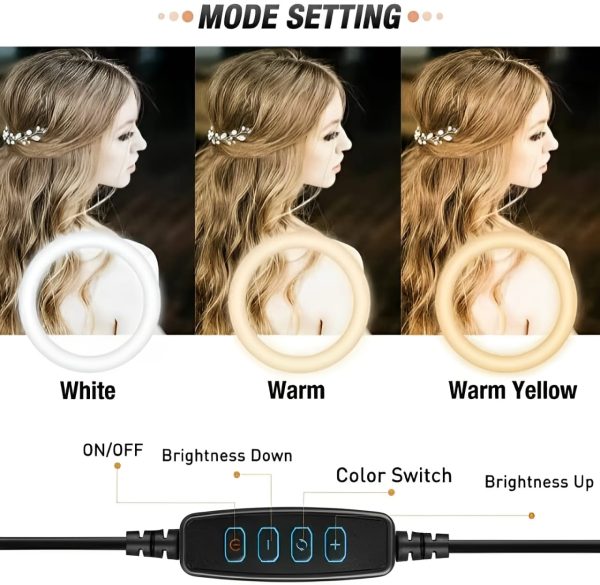 7 FEET METAL RING LIGHT + MOBILE HOLDER | MULTI-FUNCTION BUTTONS