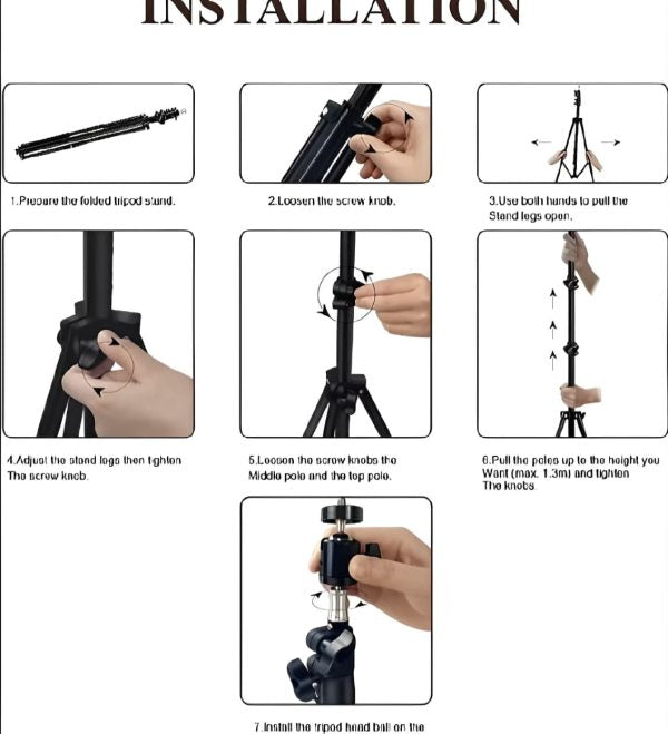 7 FEET METAL RING LIGHT + MOBILE HOLDER | MULTI-FUNCTION BUTTONS