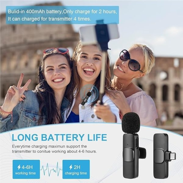 K9 Dual Microphone Mic Plug & Play Usb Type C Plug Wireless