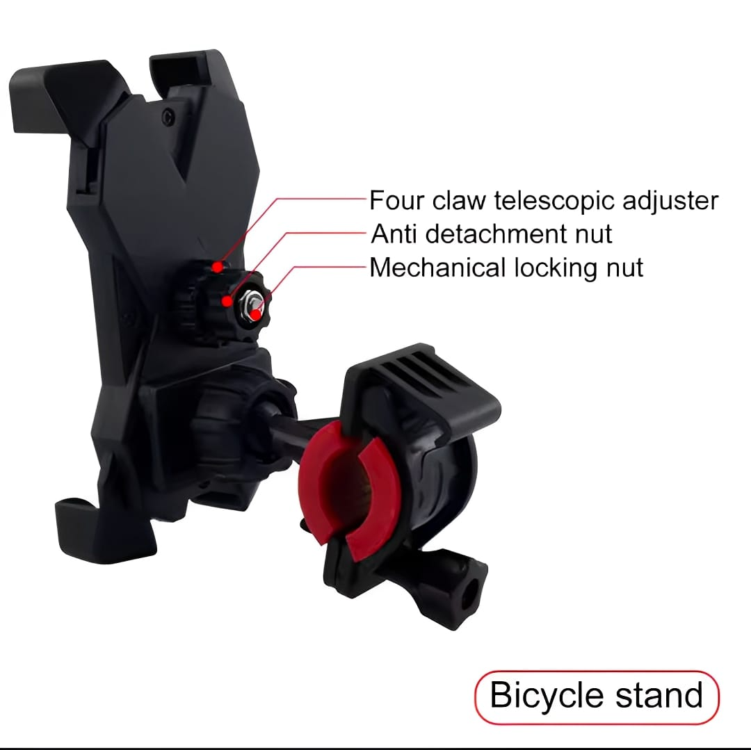 Mobile Phone Holder Stand For Bicycle & Motorcycle – Universal 360° Rotation Mount